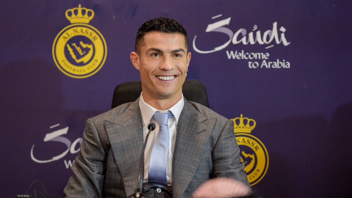 Cristiano Ronaldo smiles