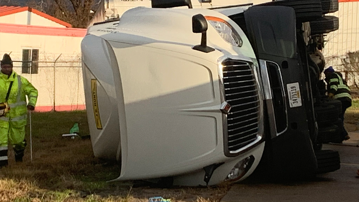 Overturned truck