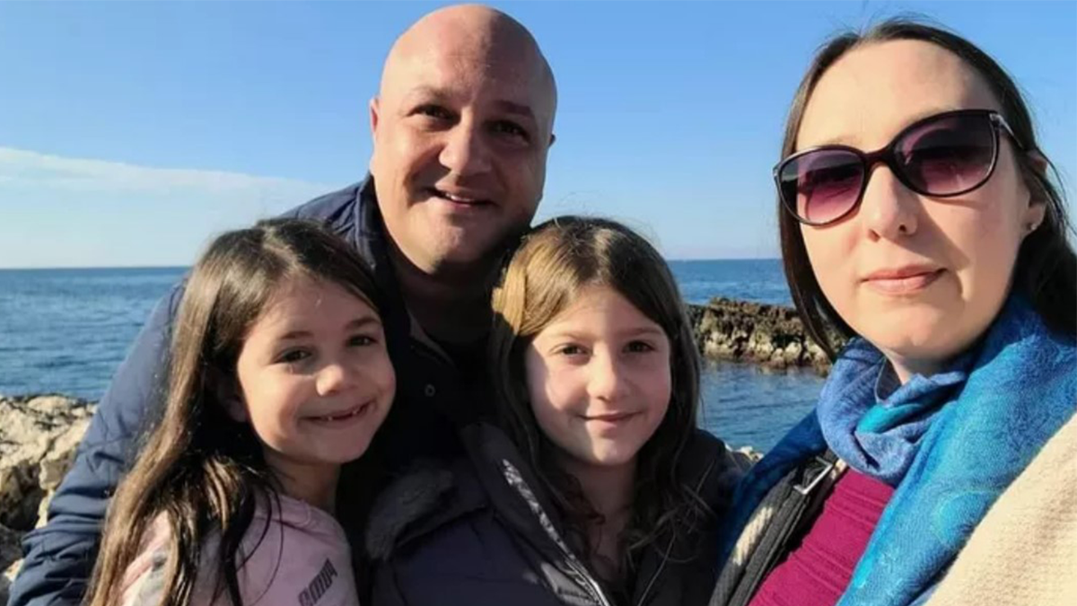 Jacqueline Montanaro with her husband William Montanaro and their daughters