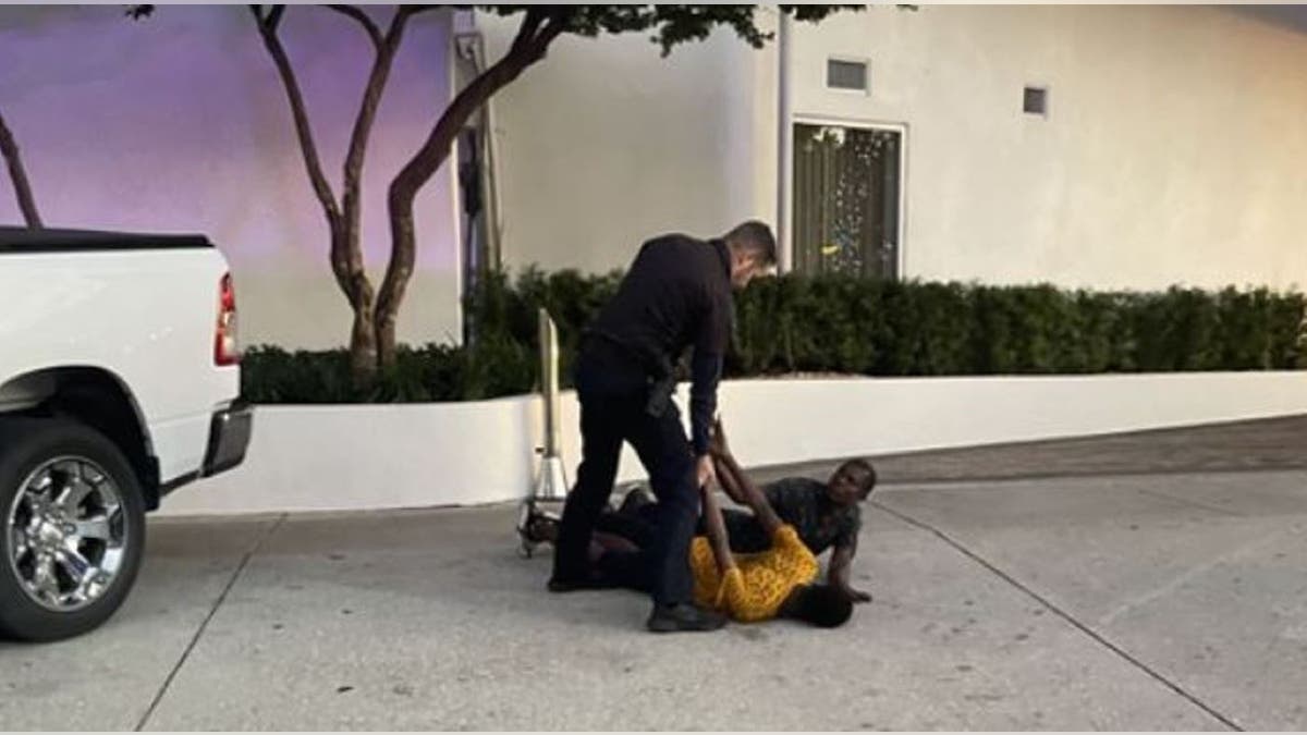 Fleeing migrants being arrested