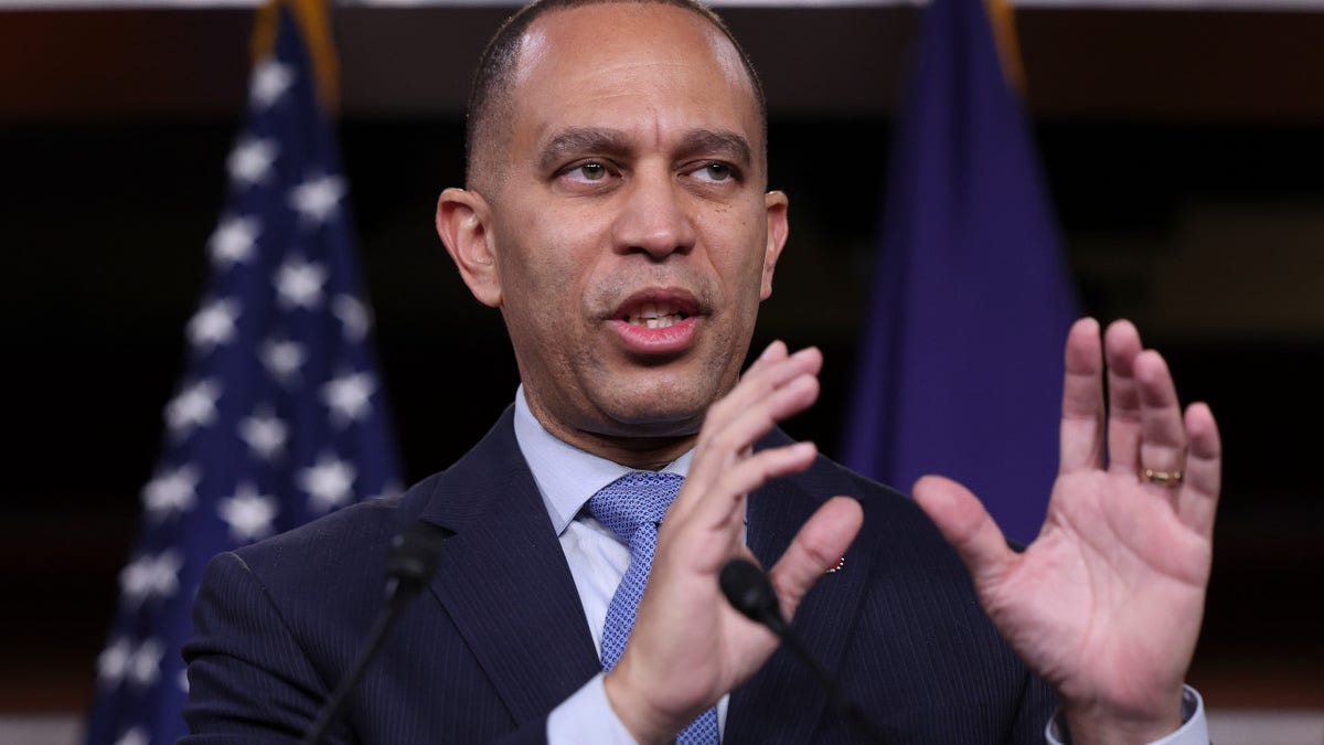 House Minority Leader Rep. Hakeem Jeffries (D-NY) speaks during a press conference at the U.S. Capitol on January 26, 2023 in Washington, DC.