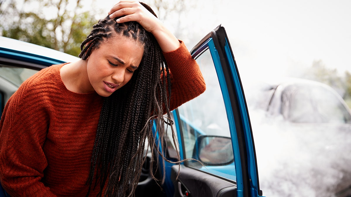 female driver head injury