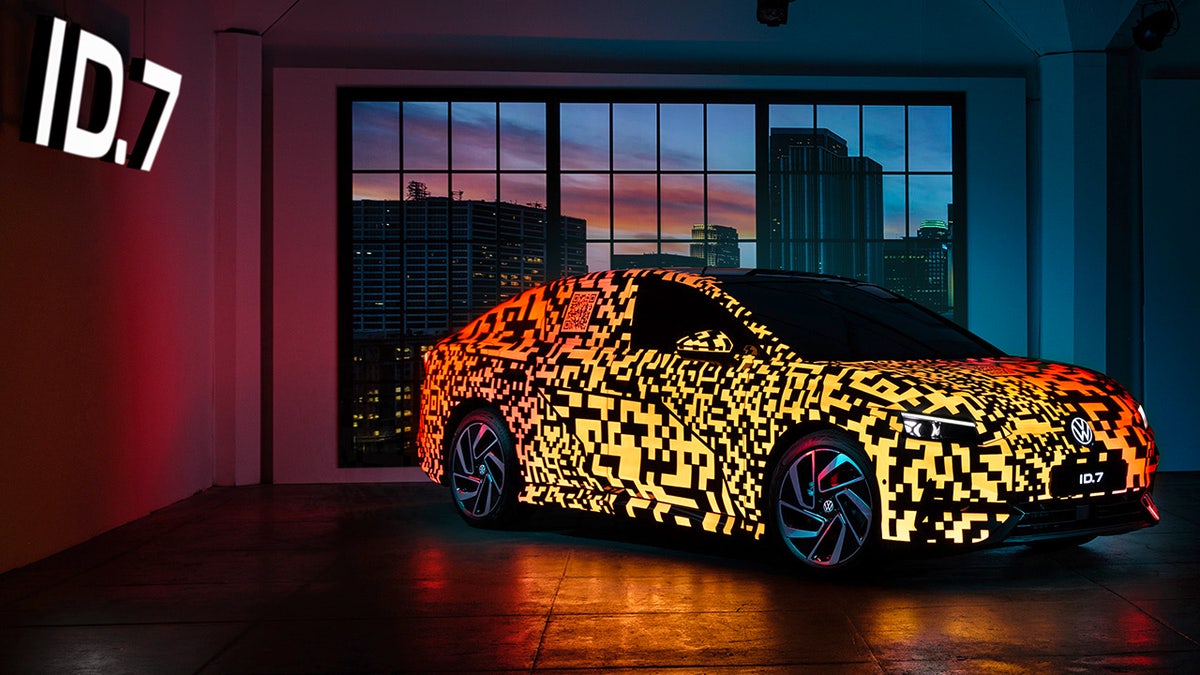 Volkswagen ID.7 Electric Sedan Debuts at CES Coated in Colorful Electronic  Paint