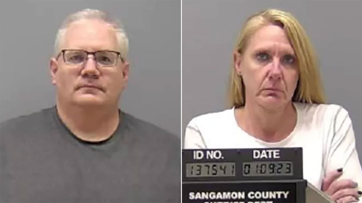 Peter Cadigan and Peggy Finley booking photos