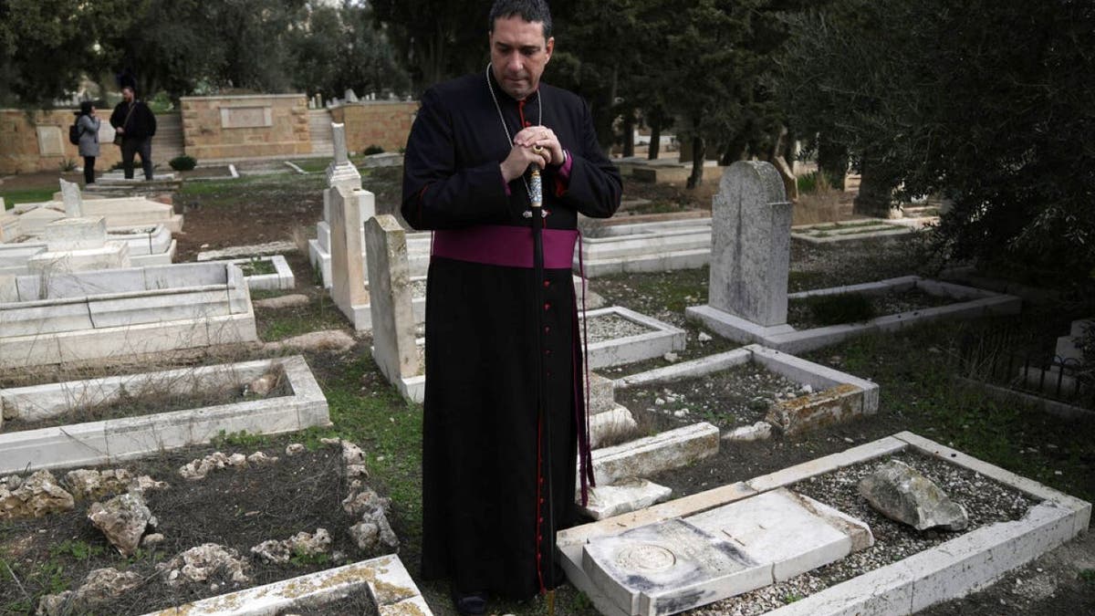 Hosam Naoum at Christian cemetery