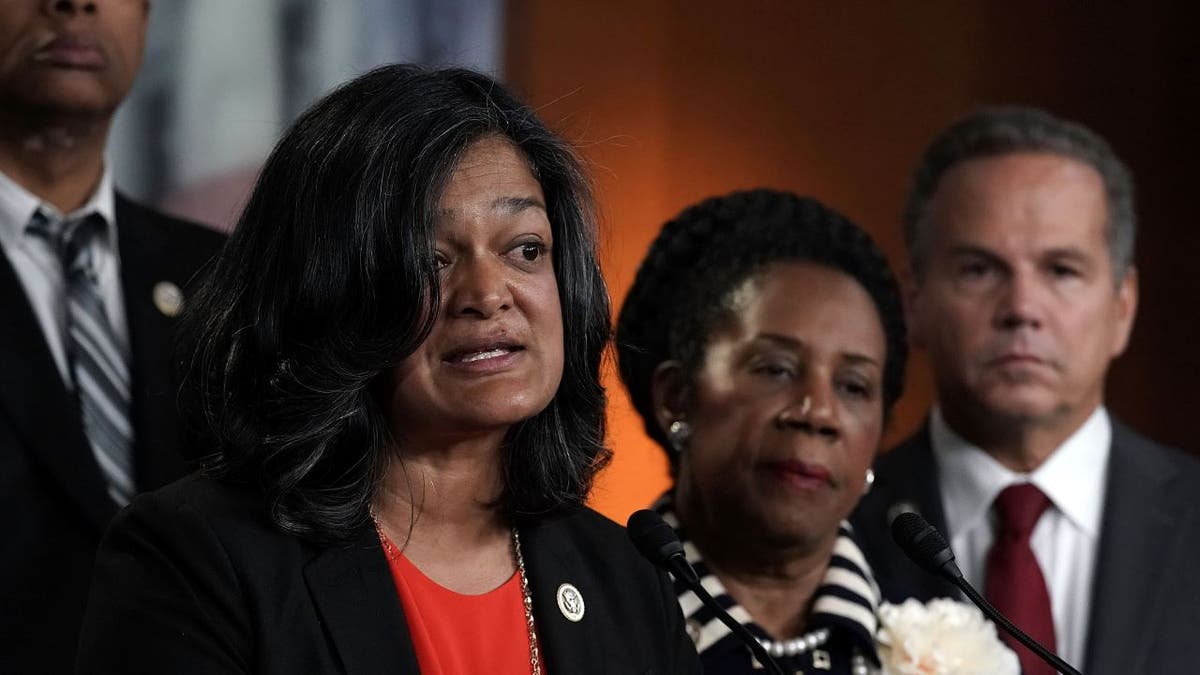 Pramila Jayapal, D-Wash., and Sheila Jackson Lee, D-Texas