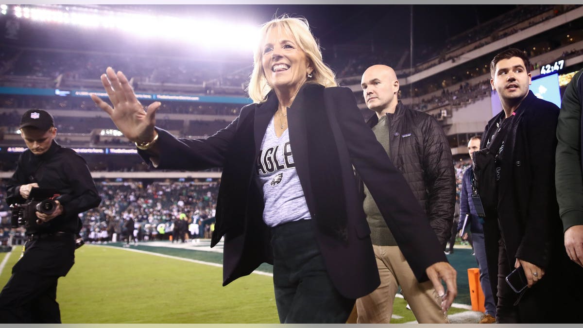 Jill Biden at Eagles game