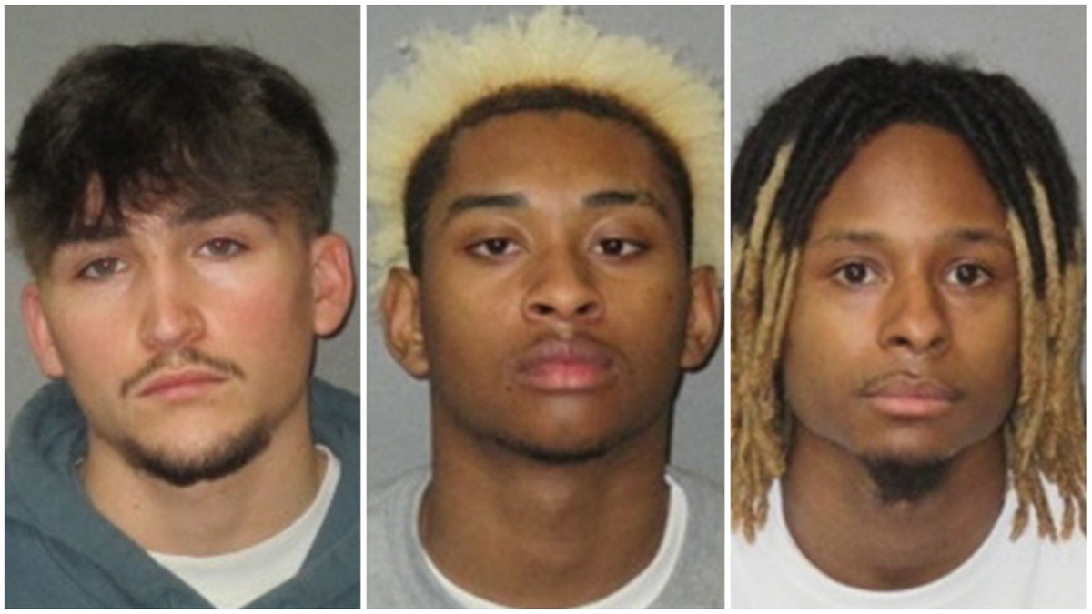 booking photos for three men accused in crimes involving Madison Brooks