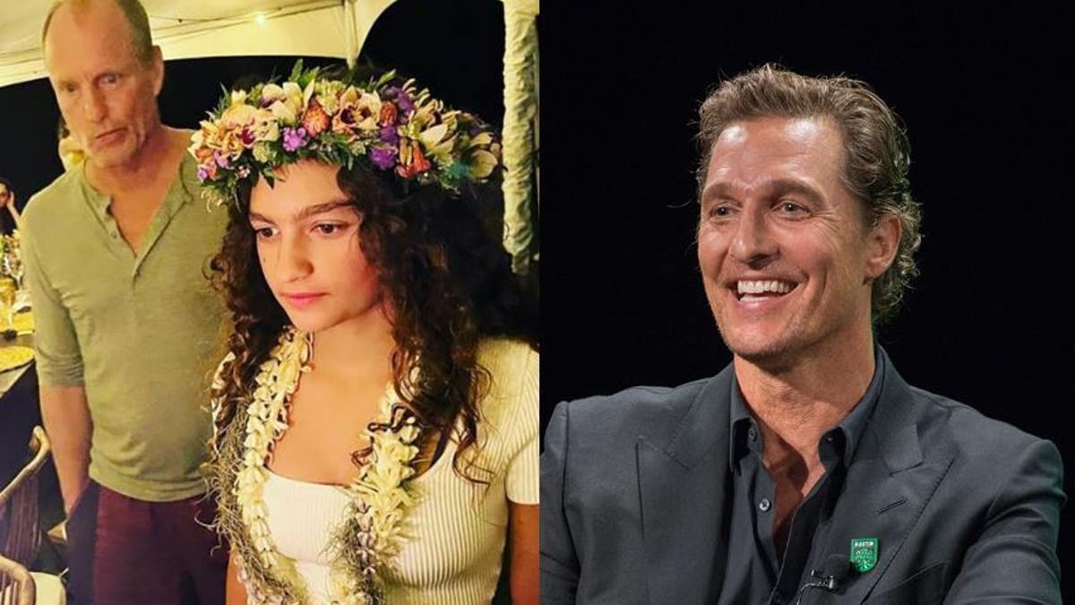 ‘Uncle’ Woody Harrelson photobombs Matthew McConaughey’s daughter at birthday party