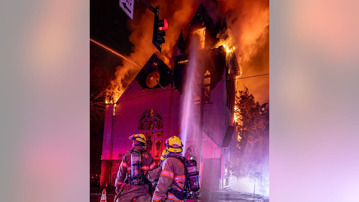 Portland church fire