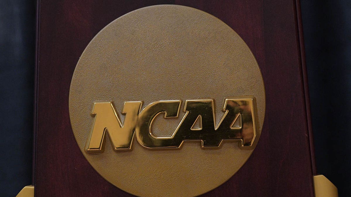 NCAA logo on trophy