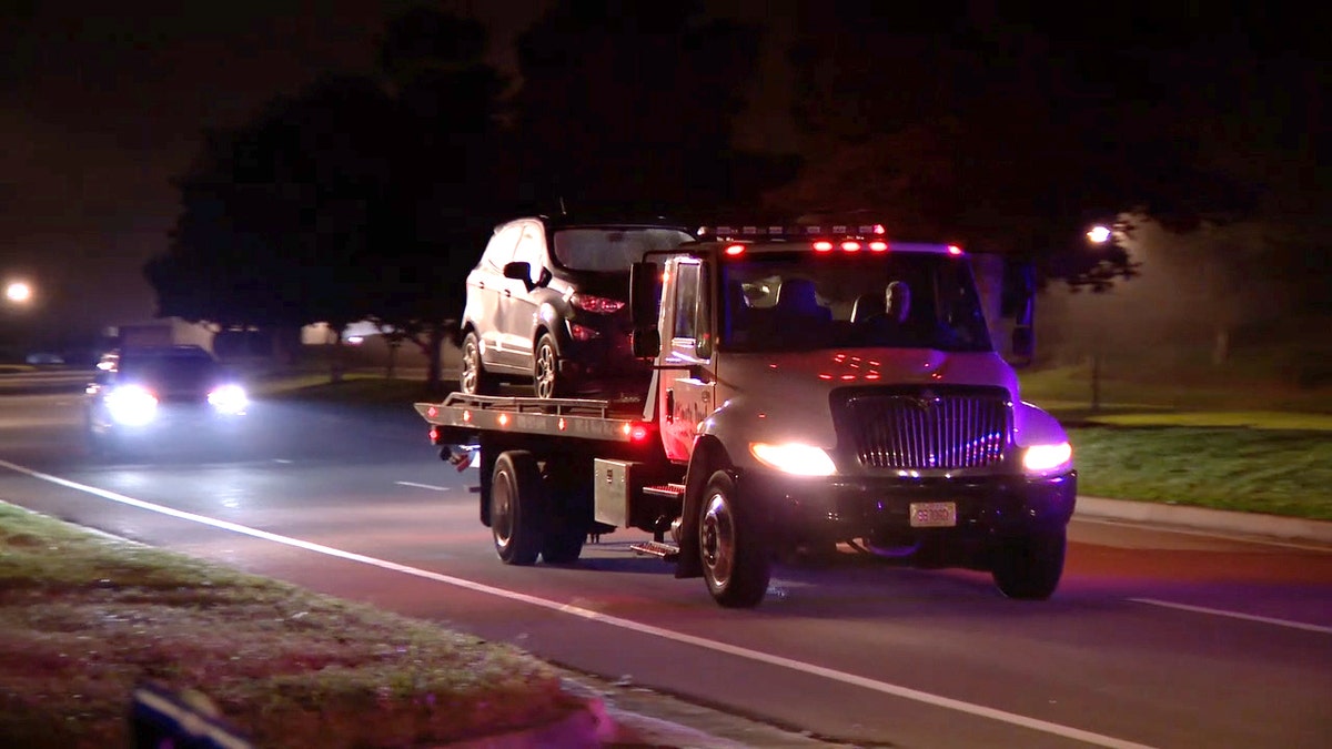 car being towed away