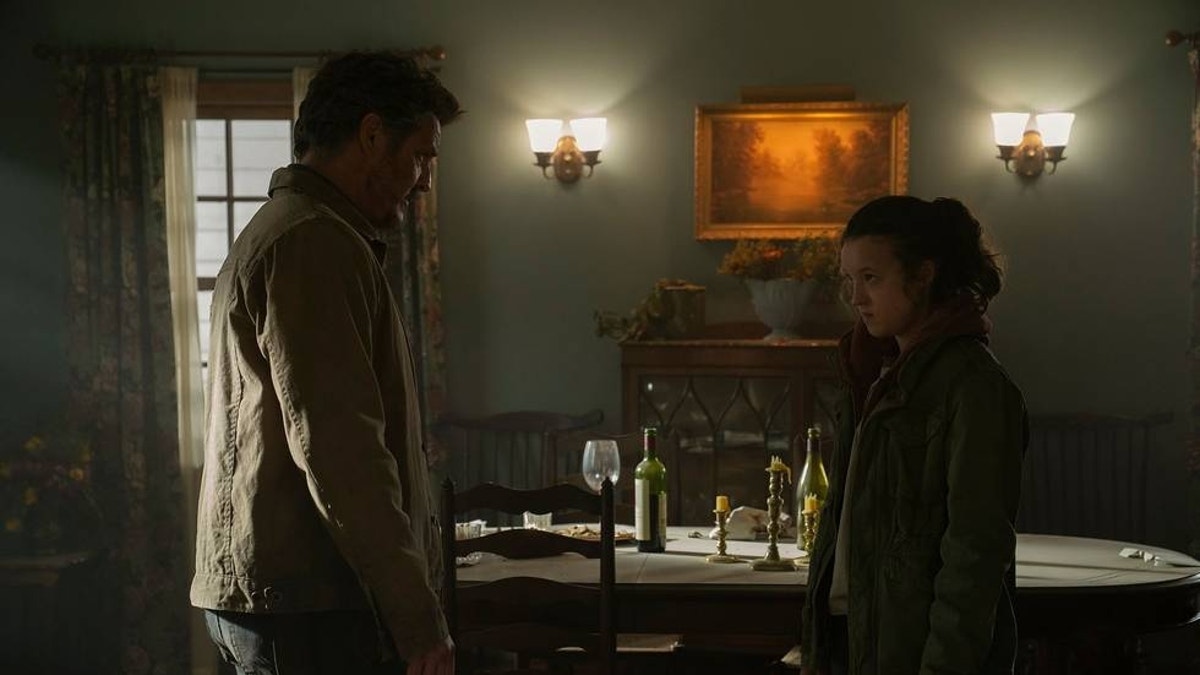 Pedro Pascal and Bella Ramsey in a scene from HBO's "The Last of Us"