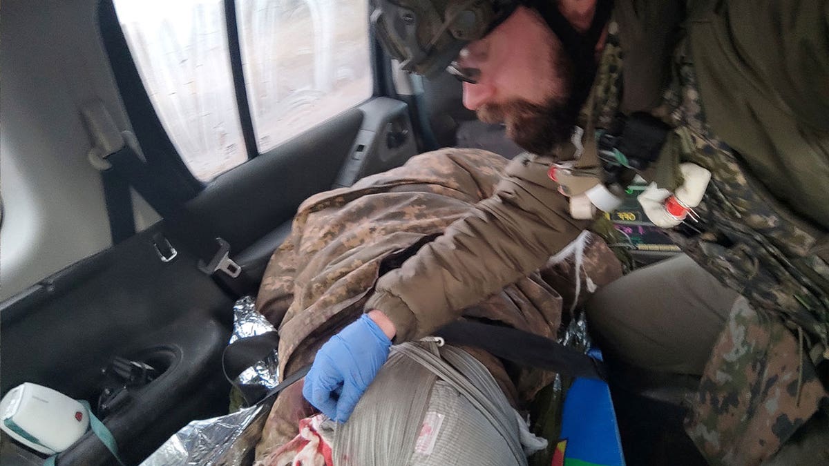 Medical aid at Ukraine war zones