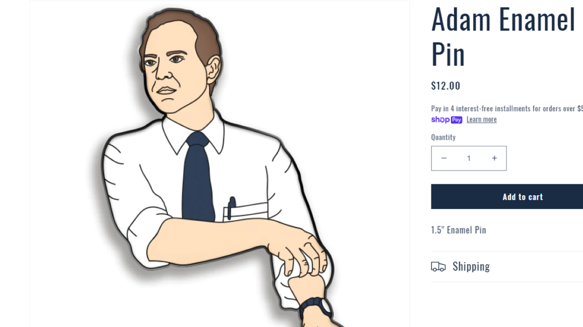 Adam Schiff enamel pin