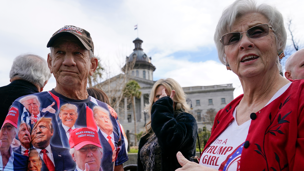 Trump supporters at South Carolina statehouse