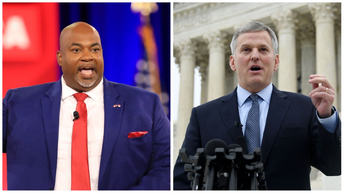 NC LT Gov. Mark Robinson on left and NC AG Josh Stein on right 