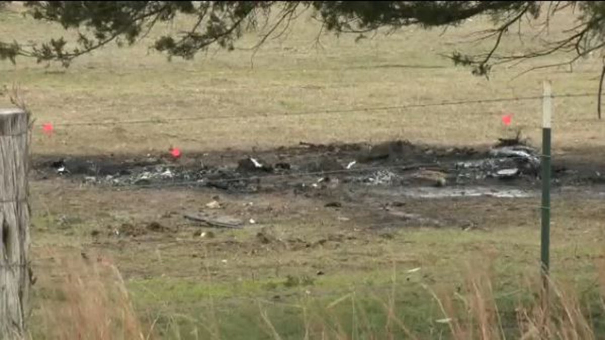 Crash scene where 3 former TX high school athletes died
