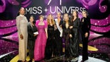 Emily Austin with Miss Universe R'Bonney Gabriel and other judges at Miss Universe 2022 in New Orleans, Louisiana.