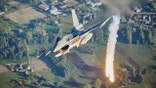 A plane shooting flares