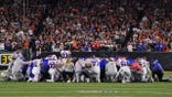 Buffalo Bills gather for a team prayer