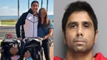 Dharmesh Patel and his family alongside his mugshot