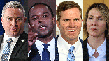 Ryan Quarles, Daniel Cameron, Andy Beshear, and Kelly Craft