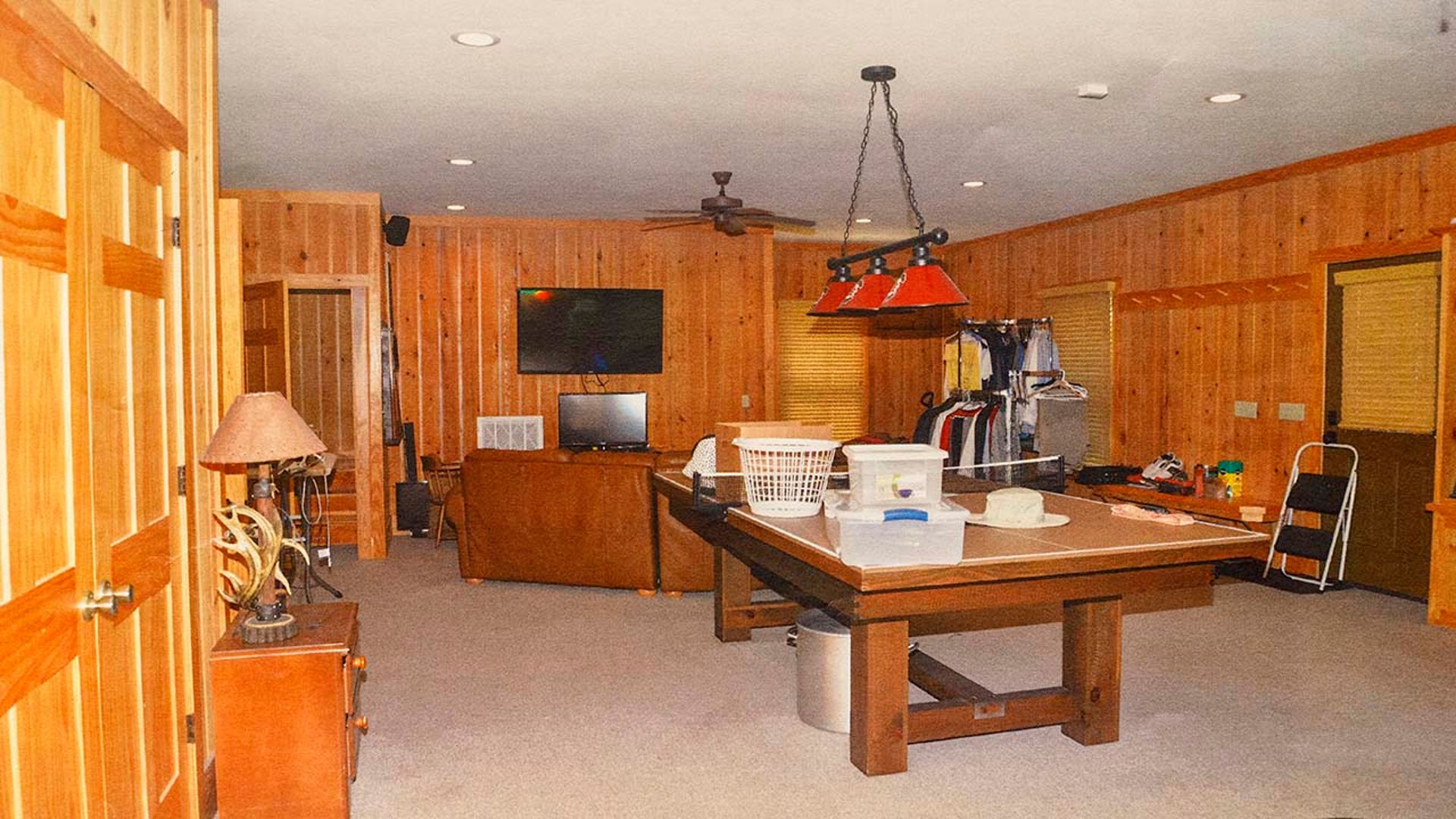 Pictures of evidence photos used in a murder trial.