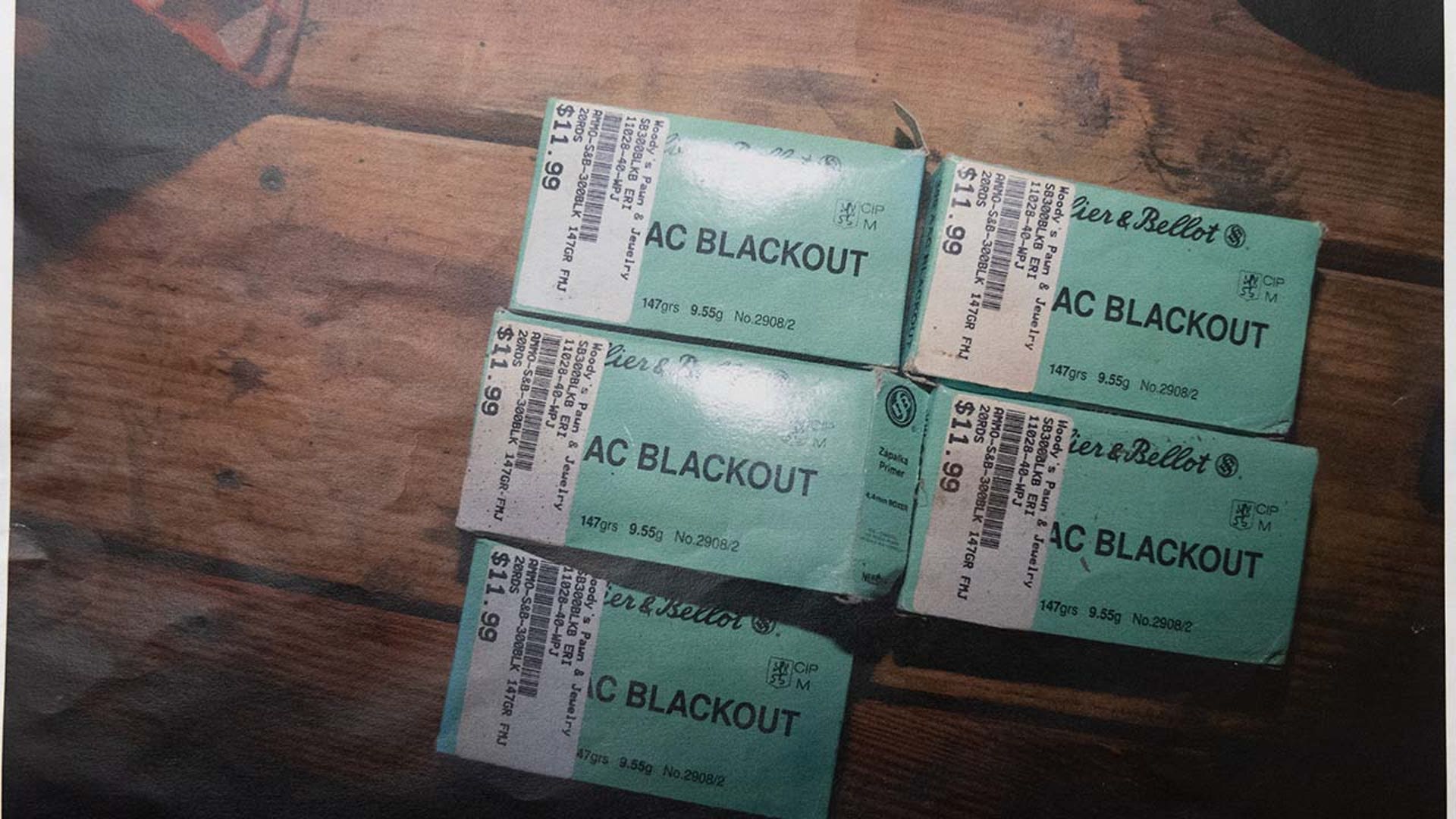 Pictures of evidence photos used in a murder trial.