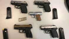 US authorities say over 100 people charged with gun, drug crimes in 3 states Wednesday