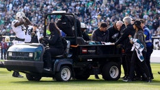 Eagles' Josh Sweat put on stretcher, carted off field after tackle attempt vs Saints