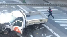 Dramatic new video shows moments before NYC truck attack driver Sayfullo Saipov is shot by police