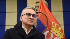 Novak Djokovic's father spotted posing for pictures with pro-Russia supporters at Australian Open