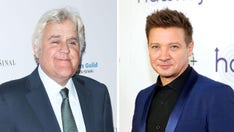 Jay Leno jokes he 'crashed into Jeremy Renner's snowplow' as he speaks out on motorcycle accident in new video
