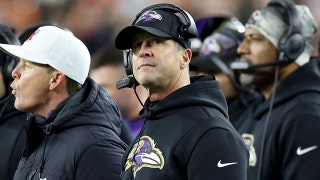 John Harbaugh has cringey sideline interview after first quarter