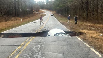 Georgia roadway fissure opens up, swallows entire car, photos show