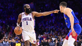 76ers' James Harden runs onto court in middle of play in bizarre moment