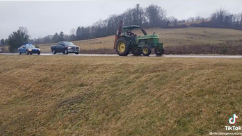 Man in stolen tractor leads police on hours-long chase, hitting a dumpster and a church: 'What a day'
