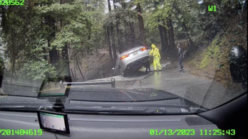 California police save three people from car 'teetering on the side of a cliff'