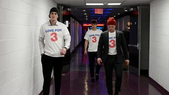 Buffalo Sabres show support for Bills' Damar Hamlin with custom t-shirts before game vs. Capitals