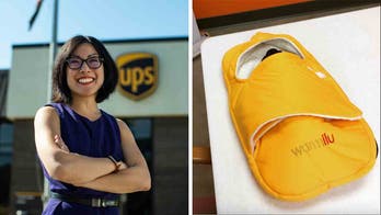 Michigan UPS worker, born a preemie herself, makes warming blankets for other babies born prematurely