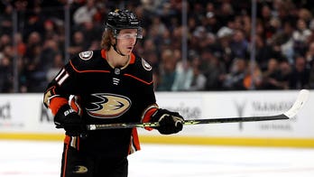 Ducks' Trevor Zegras steals opponent's stick out of desperation, unknowingly takes penalty