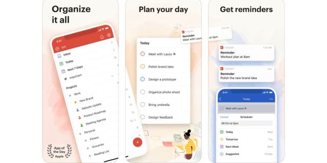 The app even lets you set reminders so you don't forget to complete anything.
