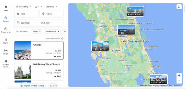 Book Flights on Google Flights