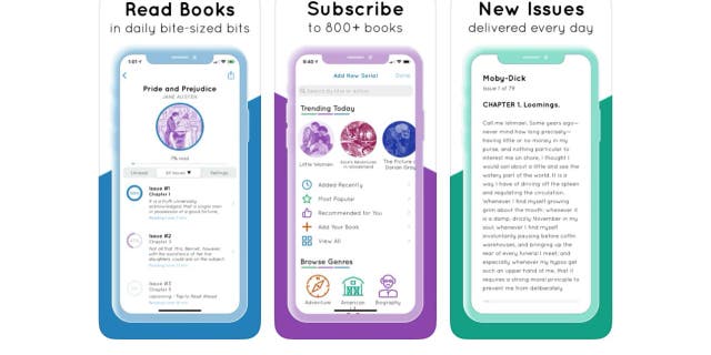 As soon as you download the app, you can set what time of day you want to be notified, and what's cool is that it has tons of classic books for you to enjoy.