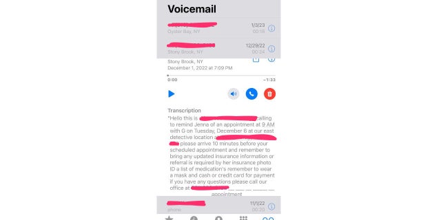 This is the iPhone's voicemail transcription feature.