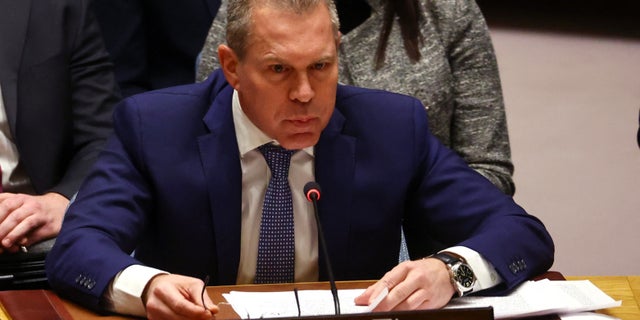 Gilad Erdan, Israeli Ambassador to the United Nations, speaks during a U.N. Security Council meeting to discuss recent developments at the Al Aqsa mosque compound in Jerusalem, at U.N. headquarters in New York City, January 5, 2023. 