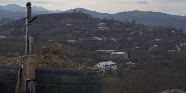 A view shows the village of Taghavard in the region of Nagorno-Karabakh on January 16, 2021. 