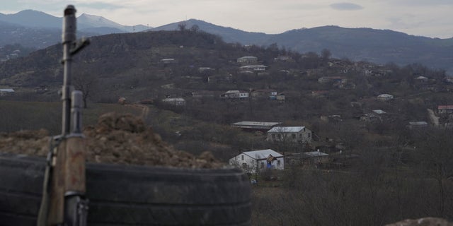 A view shows the village of Taghavard in the region of Nagorno-Karabakh on January 16, 2021.