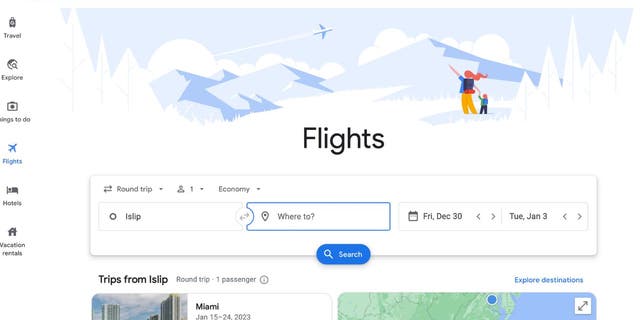 Book a flight on Google Flights